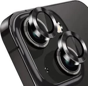 Entronix Camera Lens Protector Compatible with iPhone 14/14 Plus - Luxury Metal