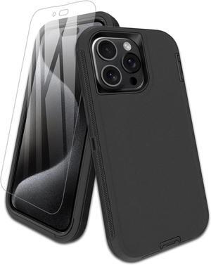 Entronix Bundle Compatible with iPhone 14 Pro Max - Heavy Duty Case & 1 Clear Screen Protector