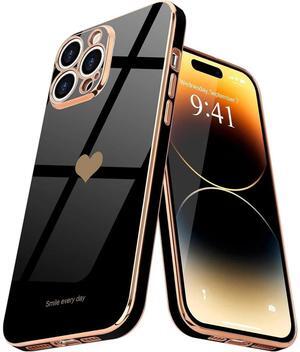 Entronix Case Compatible with iPhone 14 Pro Max - [Flexible] Luxury Glossy Heart