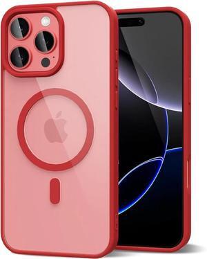 Entronix [Magnetic] Case Compatible with iPhone 12/12 Pro - [Clear Back] Soft Matte Frame