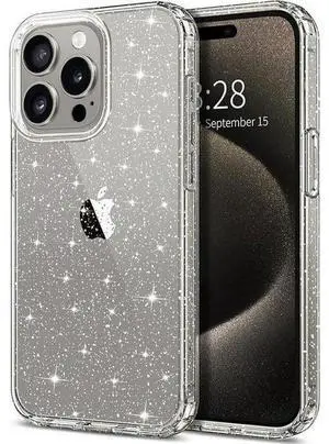 Entronix [Magnetic] Case Compatible with iPhone 14 Pro Max - [Hard Back] Glitter Clear