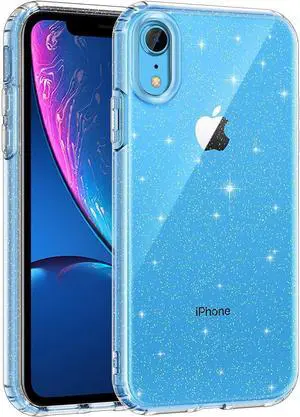 Entronix Case Compatible with iPhone XR - [Hard Back] Glitter Clear