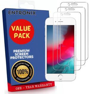 Entronix Clear Screen Protector Compatible with iPhone 8/7/SE - 3-Piece Combo