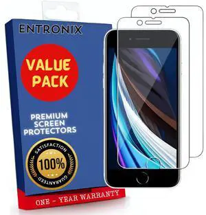 Entronix Clear Screen Protector Compatible with iPhone 8 Plus  - 2-Piece Combo