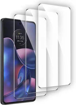 Entronix Clear Screen Protector Compatible with Moto G Stylus 2022 - 3-Piece Combo