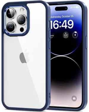 Entronix Case Compatible with iPhone 12/12 Pro - [Clear Back] Impact Chrome Frame