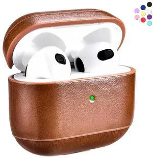 Entronix Case Compatible with AirPods 3rd Gen - Luxury Leather Cover