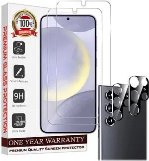 Entronix Clear Screen Protector & Camera Lens Protector Compatible with Galaxy S21 Ultra - 4-Piece Combo