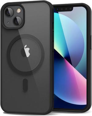Entronix [Magnetic] Case Compatible with iPhone 14 - [Clear Back] Soft Matte Frame