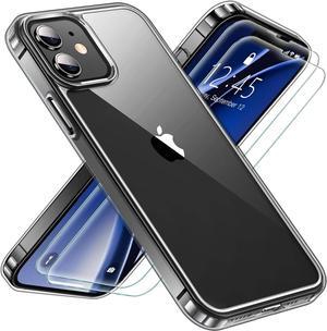 Entronix Bundle Compatible with iPhone 12 Mini - [Hard] Clear Case & 2 Clear Screen Protectors