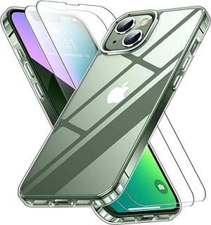 Entronix Bundle Compatible with iPhone 13 - [Hard] Clear Case & 2 Clear Screen Protectors