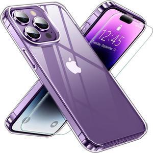 Entronix Bundle Compatible with iPhone 14 Pro Max - [Hard] Clear Case & 1 Clear Screen Protector