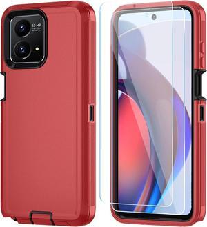 Entronix Bundle Compatible with Moto G Stylus 2023 - Heavy Duty Case & 2 Clear Screen Protectors