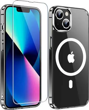 Entronix Bundle Compatible with iPhone 13 Mini - [Magnetic] Clear Case & 1 Clear Screen Protector