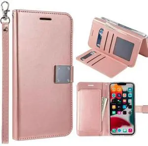 Entronix Case Compatible with Galaxy S25 Plus - Foldable Leather Wallet, Card Holder & Lanyard