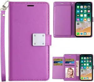 Entronix Case Compatible with Galaxy S25 Plus - Foldable Leather Wallet, Card Holder & Lanyard