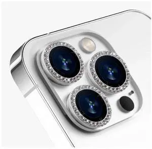 Entronix Camera Lens Protector Compatible with iPhone 16 Pro/16 Pro Max - Luxury Diamond Metal Cover