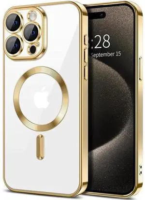 Entronix [Magnetic] Case Compatible with iPhone 16 Pro - [Clear Back] Luxury Glossy Cover