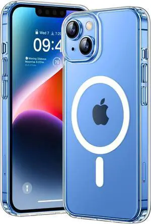 Entronix [Magnetic] Case Compatible with iPhone 13 Mini - [Hard Back] Slim Clear