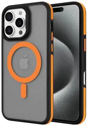 Entronix [Magnetic] Case Compatible with iPhone 16 Pro Max - Translucent Matte Back w/ Rugged Edges