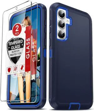 Entronix Bundle Compatible with Galaxy S21 FE - Heavy Duty Case & 2 Clear Screen Protectors
