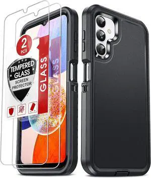 Entronix Bundle Compatible with Galaxy S21 - Heavy Duty Case & 2 Clear Screen Protectors