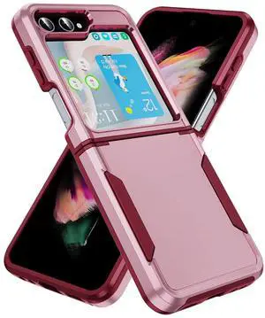 Entronix Case Compatible with Galaxy Z Flip 4 - Soft-Touch Dual-Layer Sleek Cover
