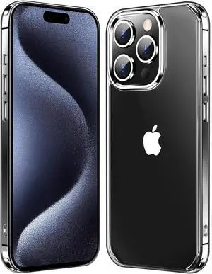 Entronix Case Compatible with iPhone 15 Pro Max - [Hard Back] Slim Clear