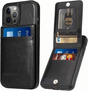 Entronix Case Compatible with iPhone 14 Pro Max - [6 Slot Card Holder] Slim Leather Wallet