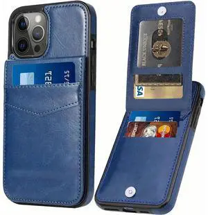 Entronix Case Compatible with iPhone 16 Pro Max - [6 Slot Card Holder] Slim Leather Wallet