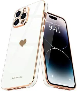 Entronix Case Compatible with iPhone 16 Pro Max - [Flexible] Luxury Glossy Heart