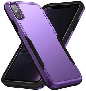 Entronix Case Compatible with iPhone X/XS - Soft-Touch Dual-Layer Sleek Cover
