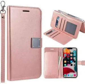 Entronix Case Compatible with Pixel 7 Pro - Foldable Leather Wallet, Card Holder & Lanyard