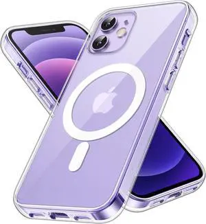 Entronix [Magnetic] Case Compatible with iPhone 12 Mini - [Hard Back] Thick Clear