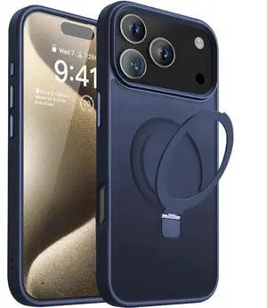 Entronix [Magnetic] Case Compatible with iPhone 17 Pro Max - Translucent Frosted Matte Gripstand