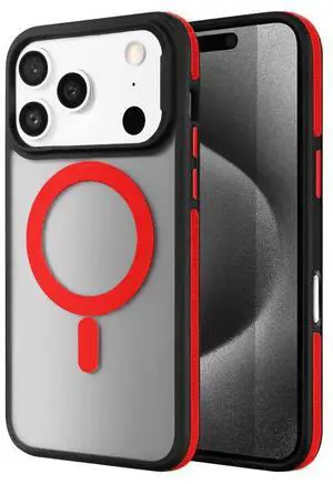 Entronix [Magnetic] Case Compatible with iPhone 17 Pro Max - Translucent Matte Back w/ Rugged Edges