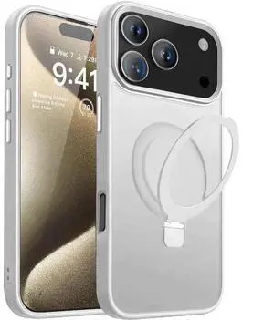 Entronix [Magnetic] Case Compatible with iPhone 17 Pro Max - Translucent Frosted Matte Gripstand