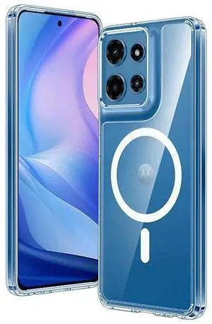 Entronix [Magnetic] Case Compatible with Moto G Play 2025 - [Hard Back] Slim Clear