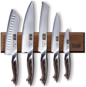 HOSHANHO Knife Set with Magnetic Knife Holder, 6 Pieces Japanese AUS-10 High Carbon Stainless Steel Kitchen Knife Set, Ultra Sharp Professional Chef Knives Sets