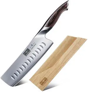 HOSHANHO 7" Japanese Nakiri Knife with Sheath