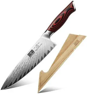 8" Japanese Damascus Chef Knife with Sheath