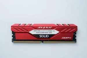 Avexir DDR4 8GB (1x8GB) 3200MHz (PC4-25600) 288-pin CL22 1.2V UDIMM Desktop Memory Module RAM SOLID RED