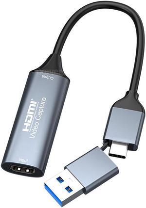 HDMI Video Capture Card, iXever USB2.0 HDMI to USB C Audio Video Capture Card 4K 1080P for Gaming Live Streaming, Video Recorder, Support Windows Mac OS System, OBS Zoom, Quest 3 VR Switch PS4/5