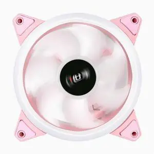 TEUCER 12cm dual-aperture pink white light version dual-ring case fan 120mm ultra-quiet cpu fan