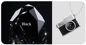 0.96-inch thumb sports student camera, campus portable small photo thumb small camera, retro CC Black