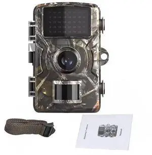 Night vision infrared camera, field hunting camera, time-lapse high-definition time-lapse camera, sensor hunting camera with 64GB memory card