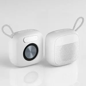 Portable outdoor wireless Bluetooth mini speaker for office use, with high volume, high sound quality, long battery life and water resistance White