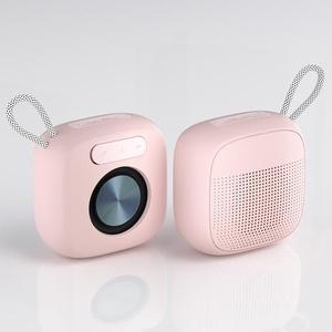 Portable outdoor wireless Bluetooth mini speaker for office use, with high volume, high sound quality, long battery life and water resistance Pink