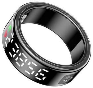 Smart ring display, touch sensing, IP68 heart rate, blood oxygen, sleep status, with charging case