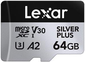 Lexar Micro SD Professional SILVER PLUS Flash Memory Card 64GB